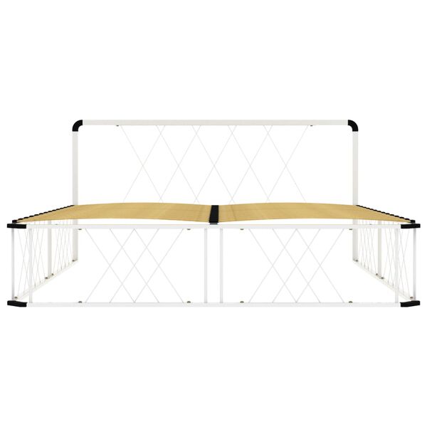 vidaXL Sengeramme hvit metall 160x200 cm