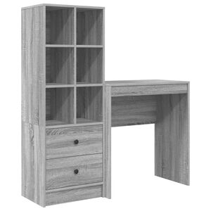 vidaXL Skrivebord Gr&aring; Sonoma 115,5 x 40 x 127 cm 2 stk.