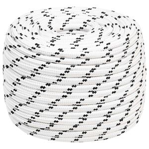 vidaXL Allsidig brukstau 14 mm 25 m Hvit Polyester