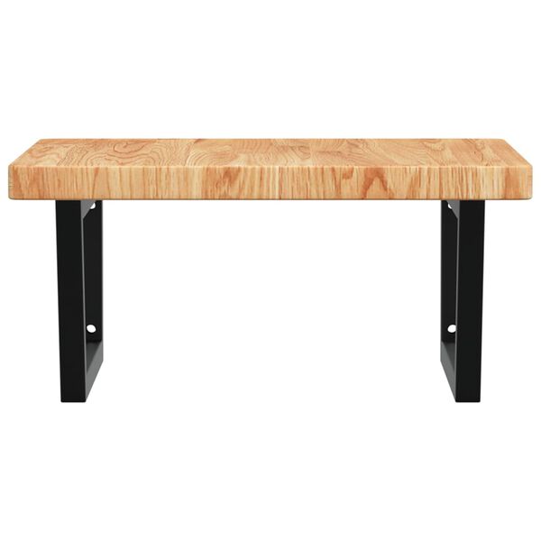 vidaXL Servanthylle veggmontert st&aring;l og heltre eik