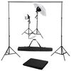 vidaXL Fotostudiosett med lyssett og bakgrunn