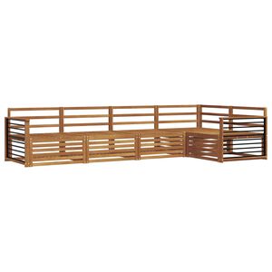 vidaXL Utend&oslash;rs sofa-sett 5 pcs Naturlig Solid akasietre