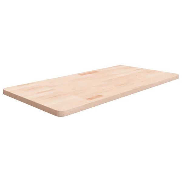 vidaXL Benkeplate til bad 100x50x2,5 cm ubehandlet heltre eik