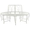 vidaXL Trebens 8-Antall seter &Oslash; 160 x 89 cm St&aring;l Antikk hvit Rund