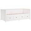 vidaXL Dagseng uten madrass hvit 90x190 cm heltre furu
