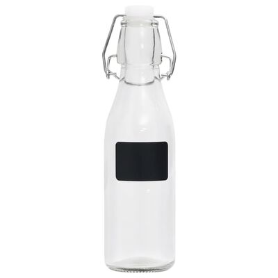 vidaXL Glassflasker med klipslokk 12 stk rund 250 ml