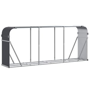 vidaXL Vedholder antrasitt 234x45x100 cm galvanisert st&aring;l