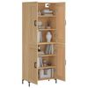 vidaXL Highboard sonoma eik 69,5x34x180 cm konstruert tre