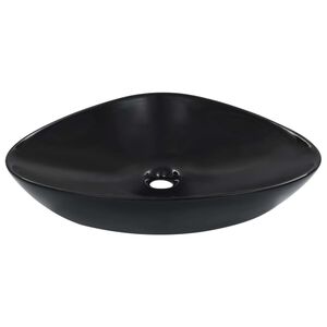 vidaXL Vask 58,5x39x14 cm keramikk svart