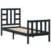 vidaXL Sengeramme med hodegavl svart small single heltre