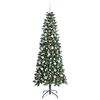 vidaXL Kunstig juletre med 300 LED gr&oslash;nn 210 cm PVC og plast og st&aring;l
