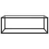 vidaXL Salongbord svart med herdet glass 100x50x35 cm