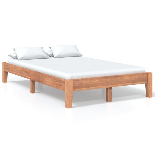 vidaXL Sengeramme heltre teak 120x200 cm