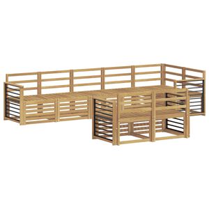 vidaXL Utend&oslash;rs sofa-sett 8 stk. Hvit Solid akasietre
