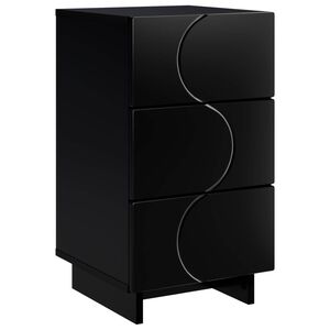 vidaXL Nattbordskap Svart 33,5 x 34,5 x 60 cm Konstruert tre