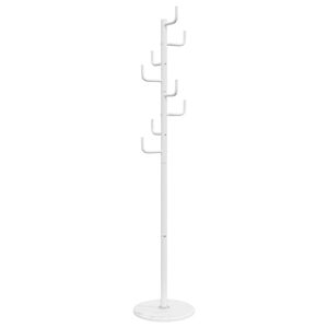 vidaXL Stumtjener hvit 183 cm pulverlakkert jern