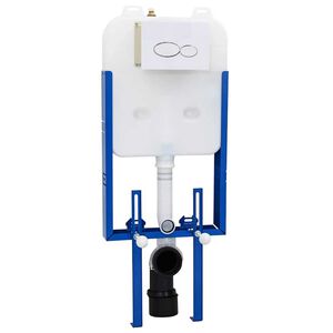 vidaXL Monteringsramme Hvit Stål