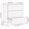 vidaXL Nattbord svart 50x33x62 cm heltre mango