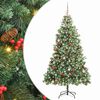 vidaXL Kunstig juletre 300 LED-lys Varmhvit PVC og metall Gr&oslash;nn