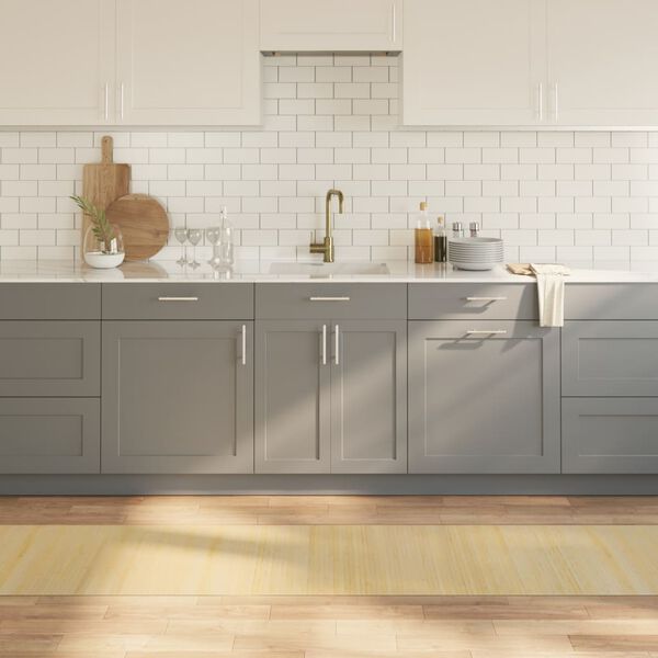 vidaXL Teppe rektangul&aelig;r lys naturell 60x500 cm bambus