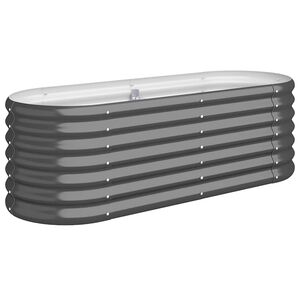 vidaXL H&oslash;ybed galvanisert st&aring;l 114x40x36 cm antrasitt