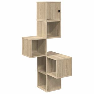 vidaXL Vegghj&oslash;rneskap Sonoma eik 48 x 48 x 120 cm Konstruert tre