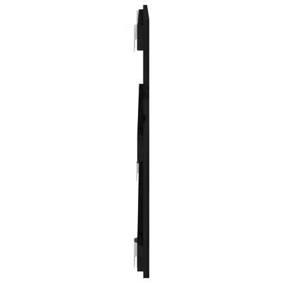 vidaXL Veggmontert sengegavl svart 108x3x60 cm heltre furu