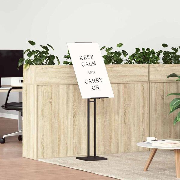 vidaXL Messe Utstillinger Svart 26,5 x 26,5 x 127 cm St&aring;l