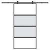 vidaXL Skyved&oslash;r med monteringssett 102,5x205 cm herdet glass&aluminium