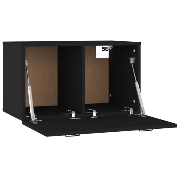 vidaXL Veggskap svart 60x36,5x35 cm konstruert tre