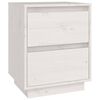 vidaXL Nattbord hvit 40x35x50 heltre furu
