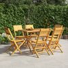 vidaXL Klappstoler 6 stk 47x61x90 cm heltre teak