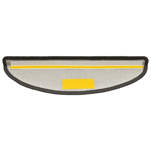 vidaXL Trappematter 20 stk 56x17x3 cm m&oslash;rkegr&aring; halvrund