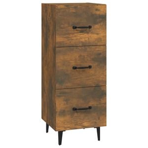 vidaXL Skjenk r&oslash;kt eik 34,5x34x90 cm konstruert tre