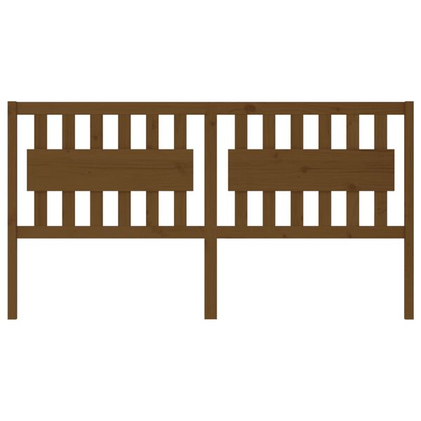 vidaXL Sengegavl honningbrun 185,5x4x100 cm heltre furu