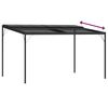 vidaXL Paviljong med tak antrasitt 4x3x2,5 m aluminium og st&aring;l