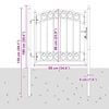 vidaXL Gjerdeport Emmen med buet topp st&aring;l 100x86 cm gr&oslash;nn