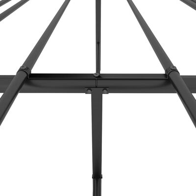 vidaXL Sengeramme i metall med sengegavl svart 140x200 cm