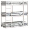 vidaXL Trippel k&oslash;yeseng hvit 90x190 cm heltre furu