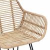 vidaXL Spisestuestol 2 pcs Naturlig 55 x 50 x 74 cm Rattan og Jern