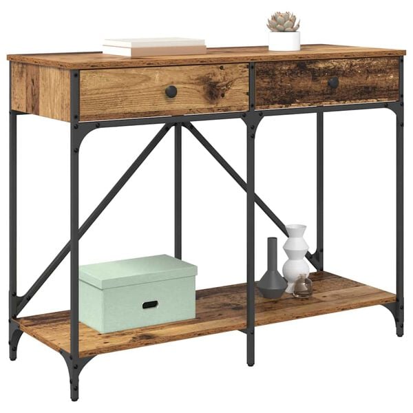 vidaXL Konsollbord Gamle tre 100 x 39 x 78,5 cm Konstruert tre