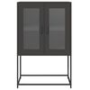 vidaXL Highboard Sort 68x39x107 cm St&aring;l