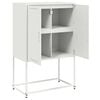 vidaXL Highboard hvit 68,5x38,5x107 cm st&aring;l