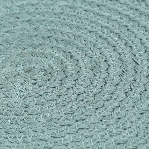 vidaXL Bordmatter 4 stk ren grønn 38 cm rund bomull