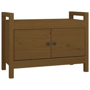 vidaXL Gangbenk honningbrun 80x40x60 cm heltre furu