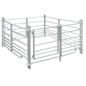 vidaXL Sauebinge 4 paneler galvanisert st&aring;l 137 x 137 x 92 cm