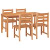 vidaXL Hagespisegruppe 5 deler heltre teak