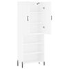 vidaXL Highboard hvit 69,5x34x180 cm konstruert tre