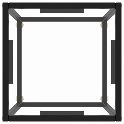 vidaXL Salongbord svart med herdet glass 40x40x50 cm