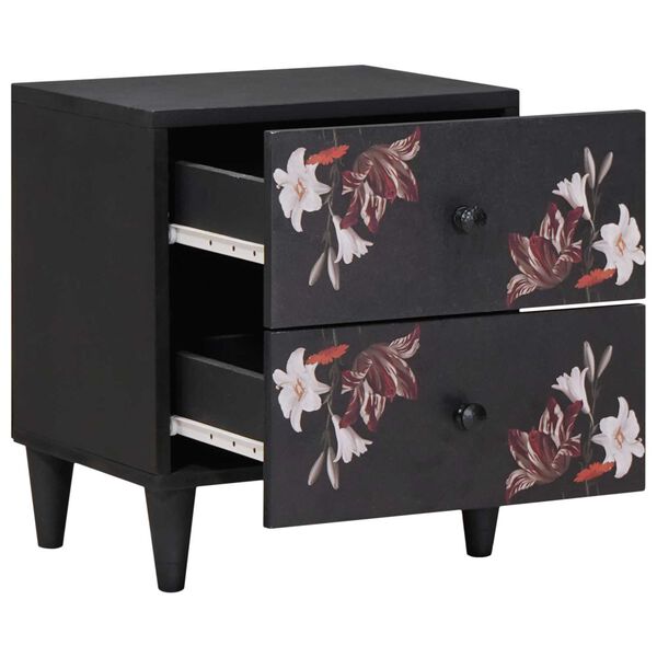 vidaXL Nattbord 2 pcs Brun 40 x 33,5 x 46 cm Massiv mango tre